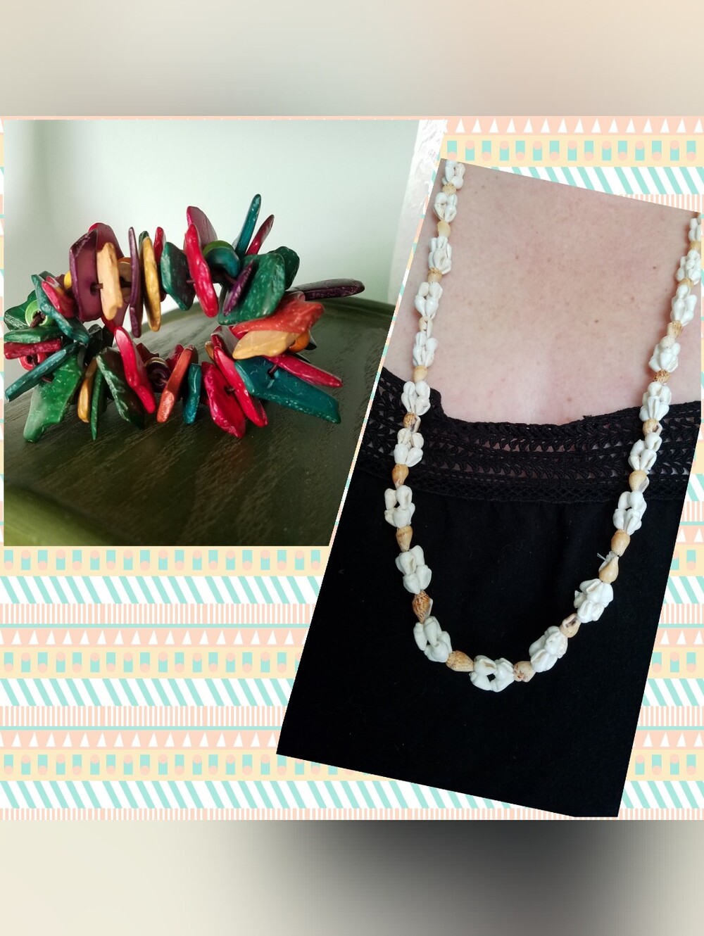 Two Pc Bracelet & Necklace Handmade In Fiji Never Worn
